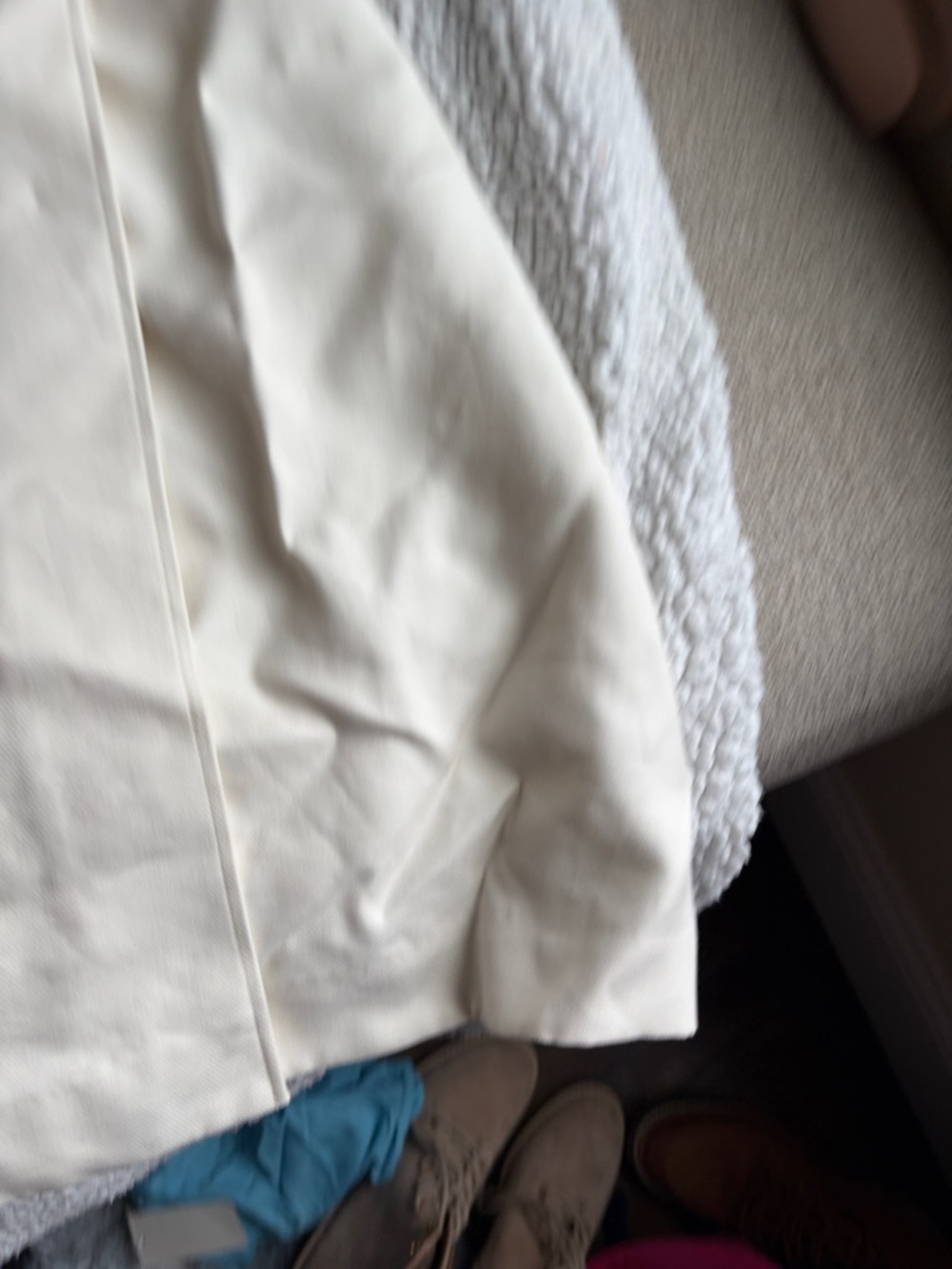 Tory Burch Cream Asymmetrical Skirt